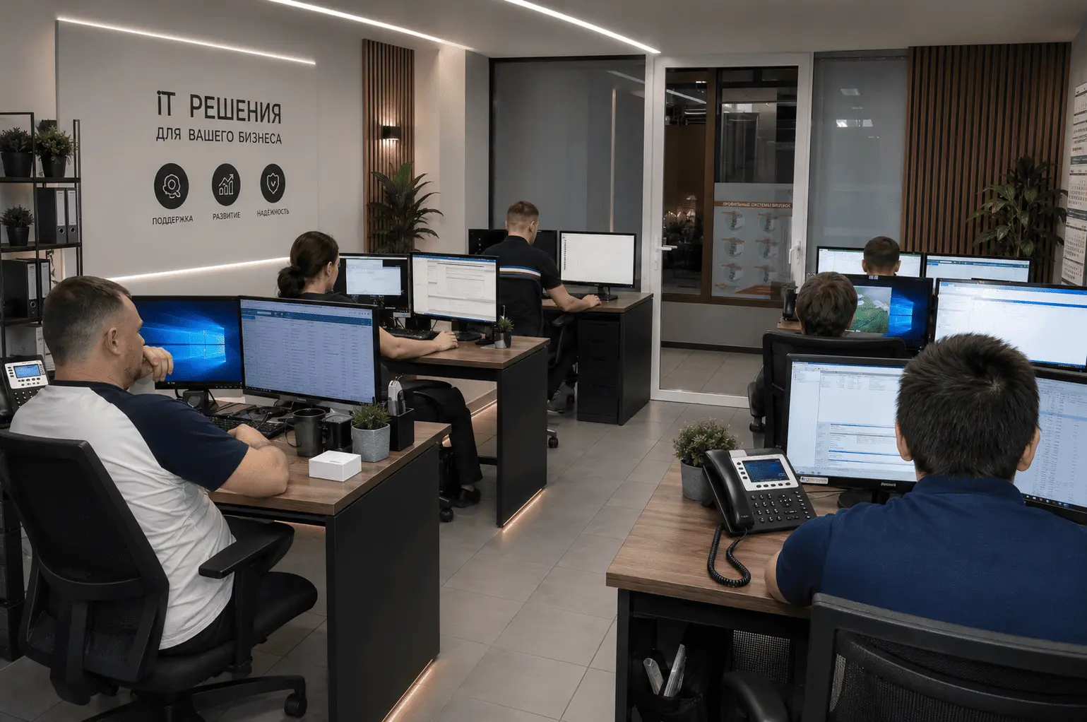 Рабочие места специалистов IT-поддержки